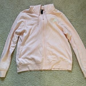 Pink Nike zip up hoodie